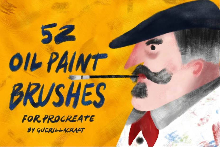 52 Vintage Oil Paint Brushes