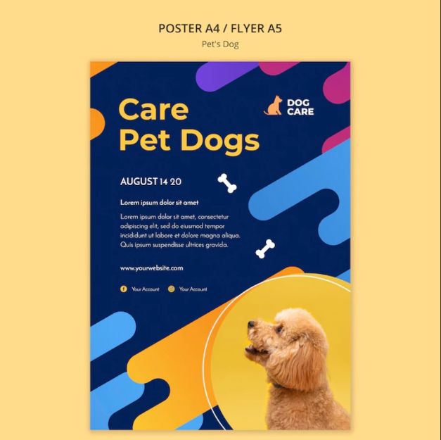 A4 and A5 Pet store Flyer Design
