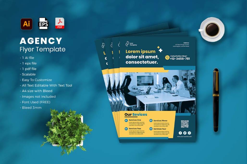 Ai and EPS Agency Flyer Template