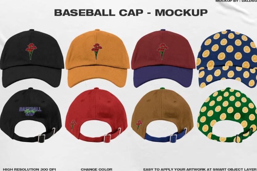 Baseball Caps Mockup Set