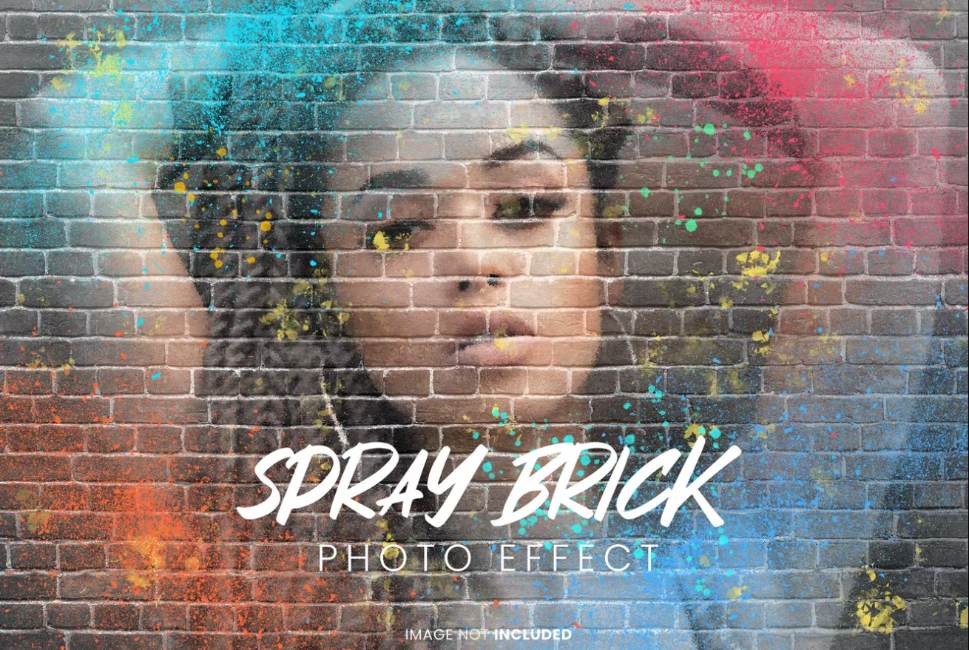 Brick Spray Photo Effect