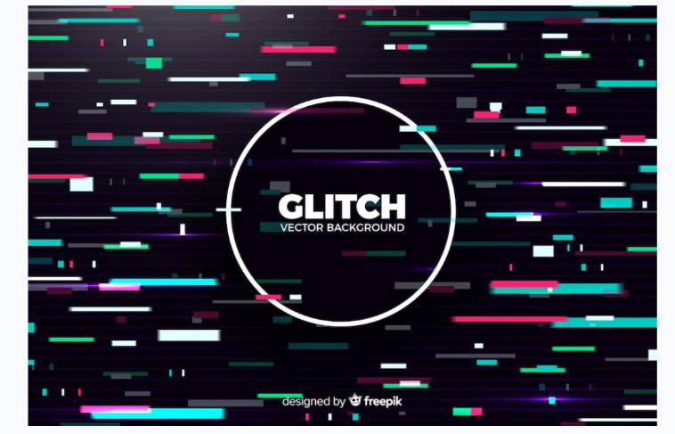 Creative Glitch Vector Background