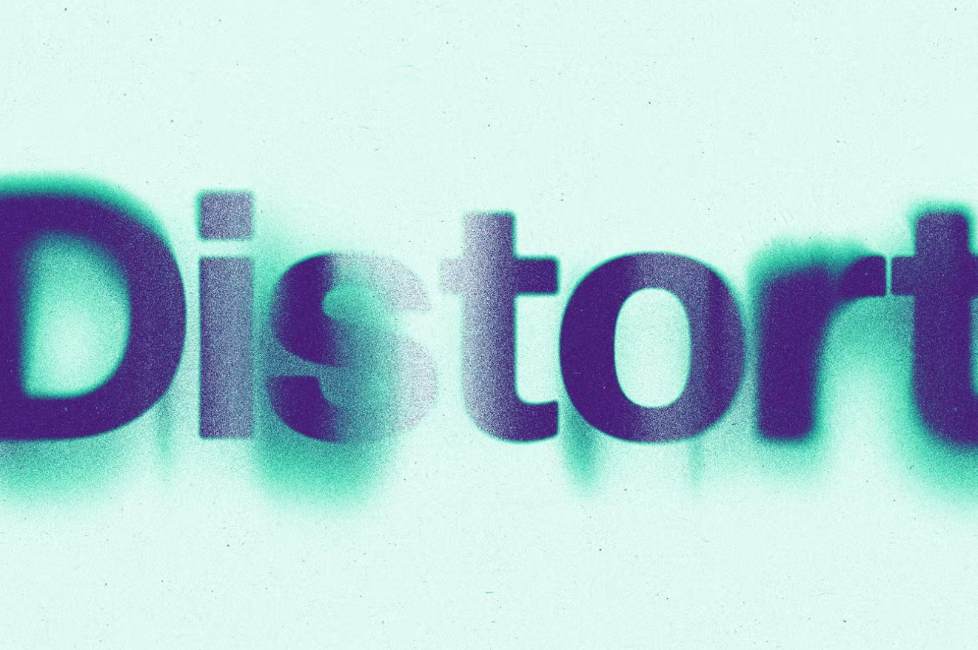 Distorted Spray Text Effect