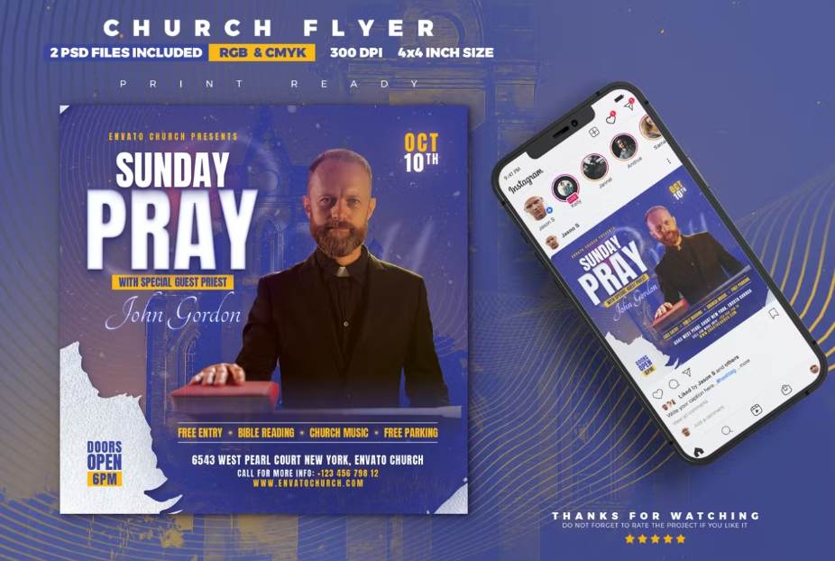 Editable Church Promotional Template