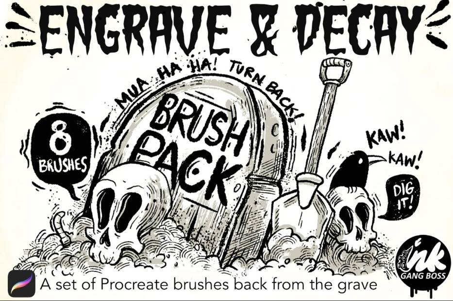 Engrave and Decay Brush Pack