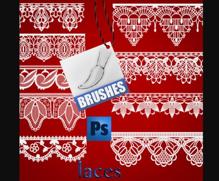 Free 18 Lace Brush Designs