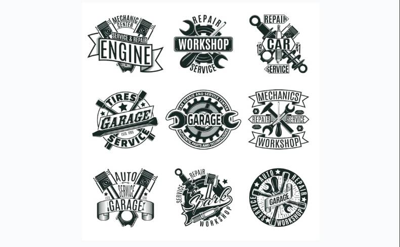 Free Car Garage Logos Set