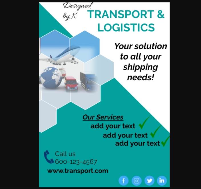 Free Transport and Logistics Flyer