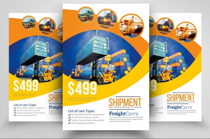 Freight Services Company Flyer Template
