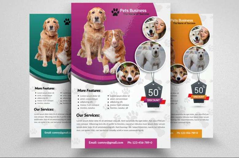 Fully Editable Dog Store Poster