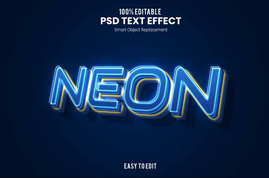 Fully Editable Neon Text Effect