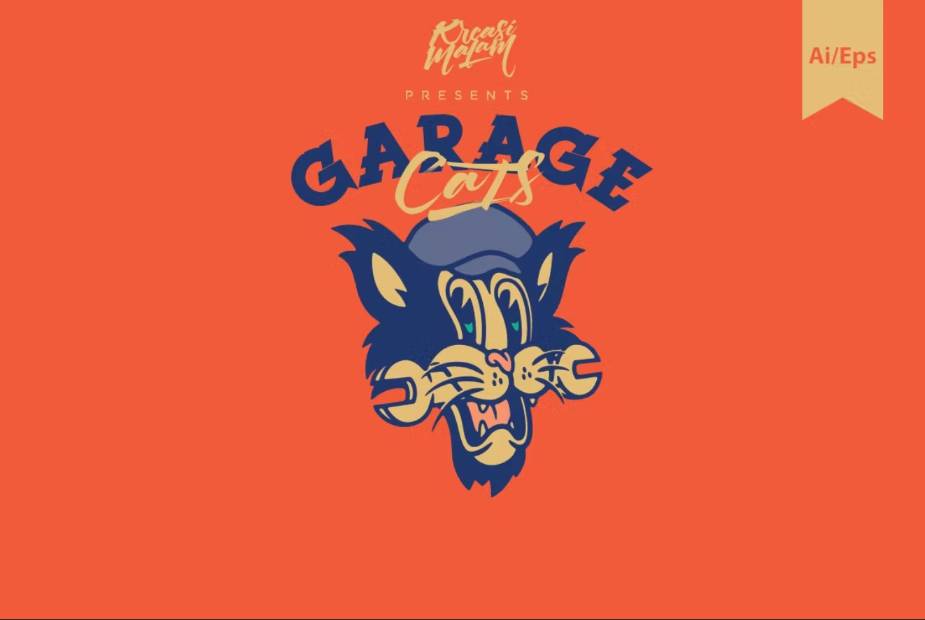 Garage Cats Logo Design