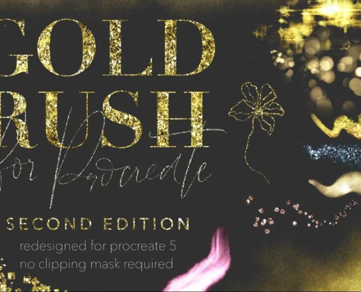 15+ Gold Brushes ABR Procreate Free Download