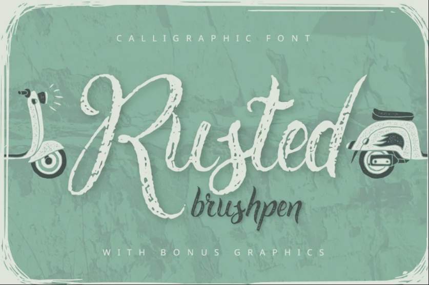 Handcrafted Rusted Font Style