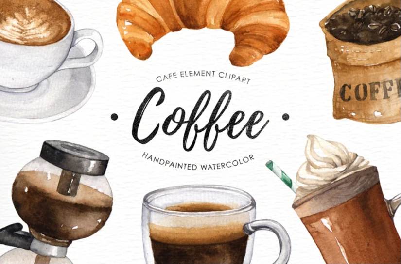 High Quality Coffee Illustration Cliparts
