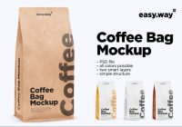 Coffee Bag Mockup PSD