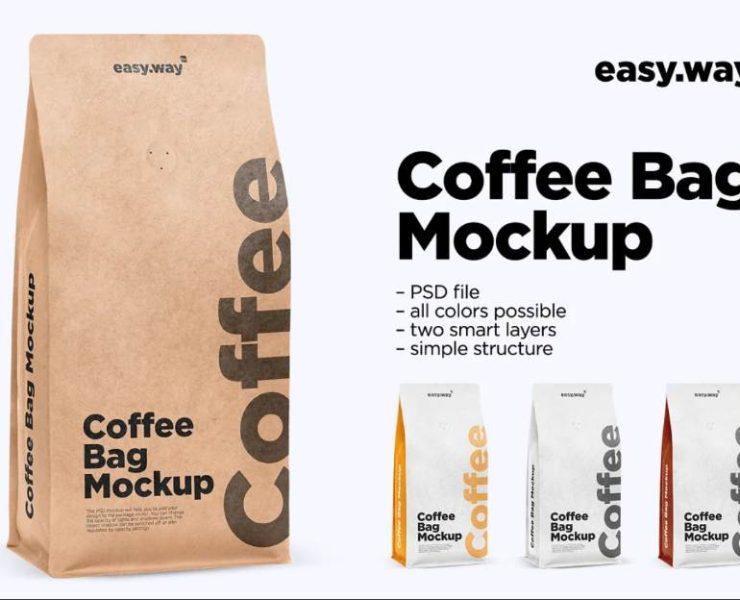 15+ Coffee Bag Mockup PSD Presentation Download