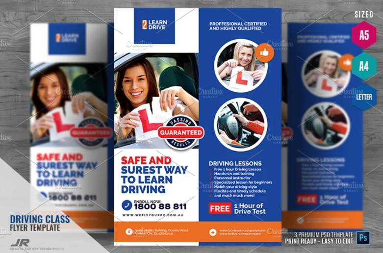 Learn to Drive Flyer Template