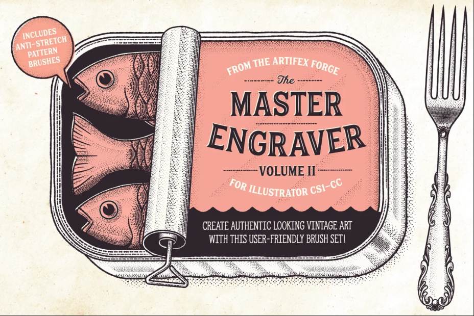 Master Engraved Brush for Illustrator