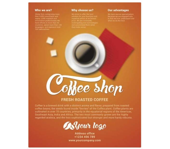 Minimal Coffee Shop Poster Design