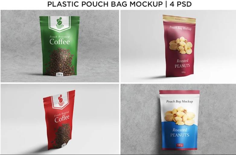Plastic pouch Mockup PSD