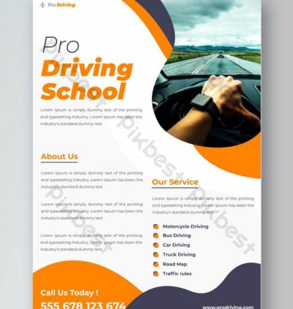 Professional Driving School Flyer