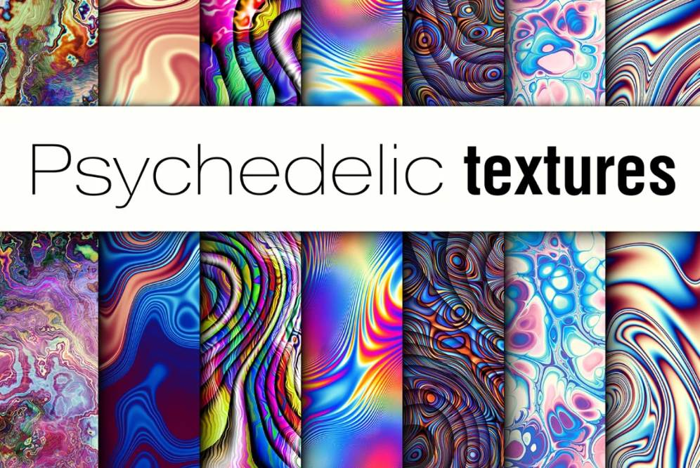 Psychedelic Wave Textures set