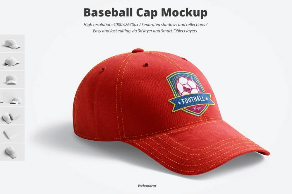 Realistic Baseball Cap Mockup PSD