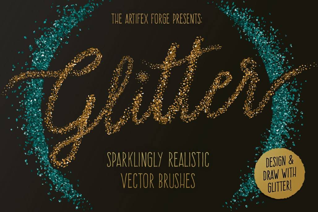 Realistic Glitter Style Brushes