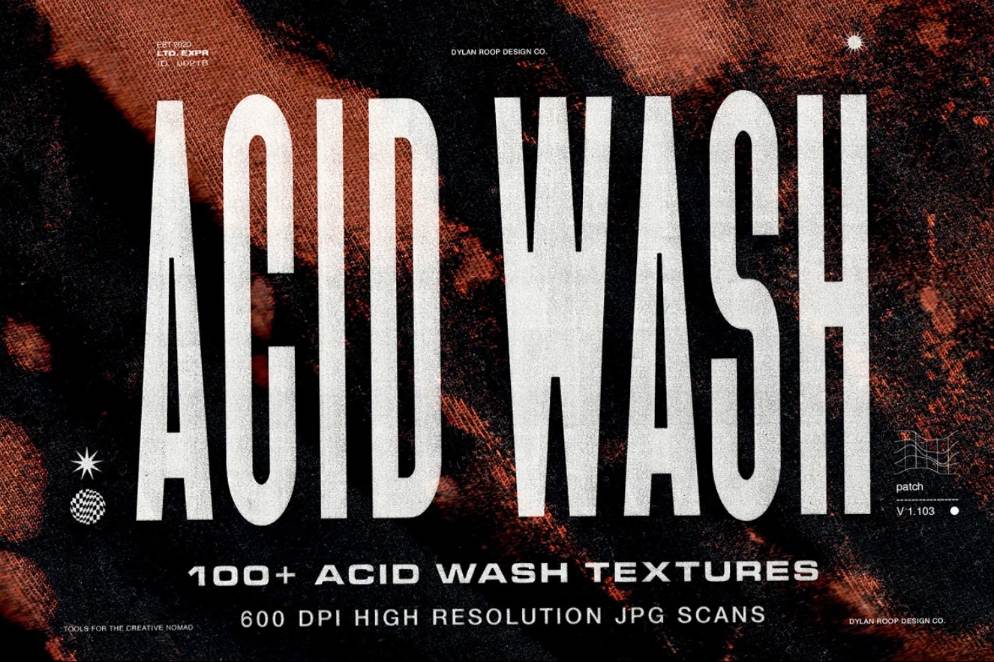 Retro Acid Wash Style Textures