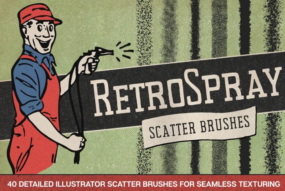 Retro Spray Scatter Brushes