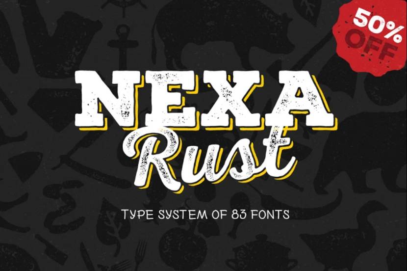 Rusted Metal Style Fonts