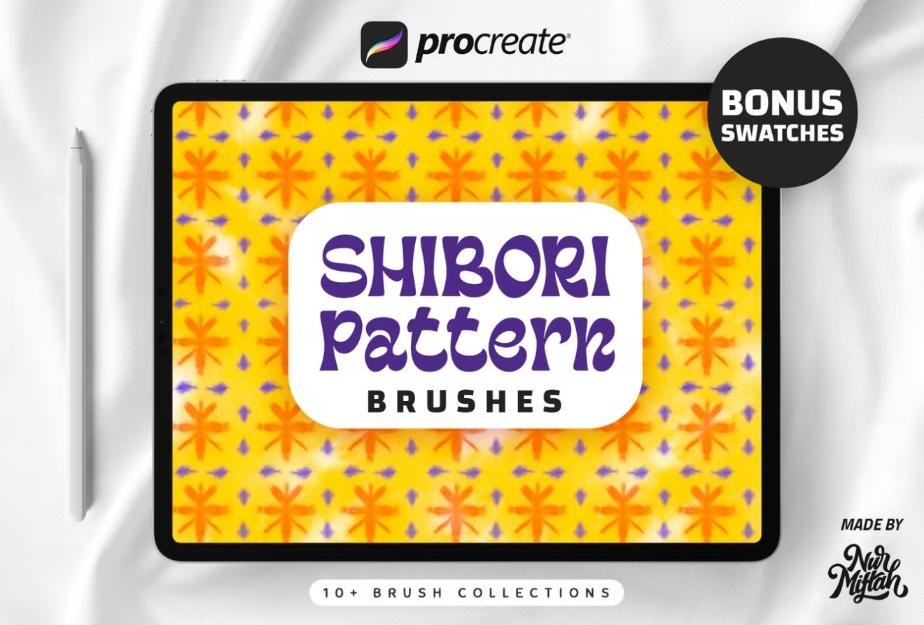 Shibori Pattern Brush Designs