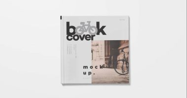 Square Haedcover Book Mockup PSD