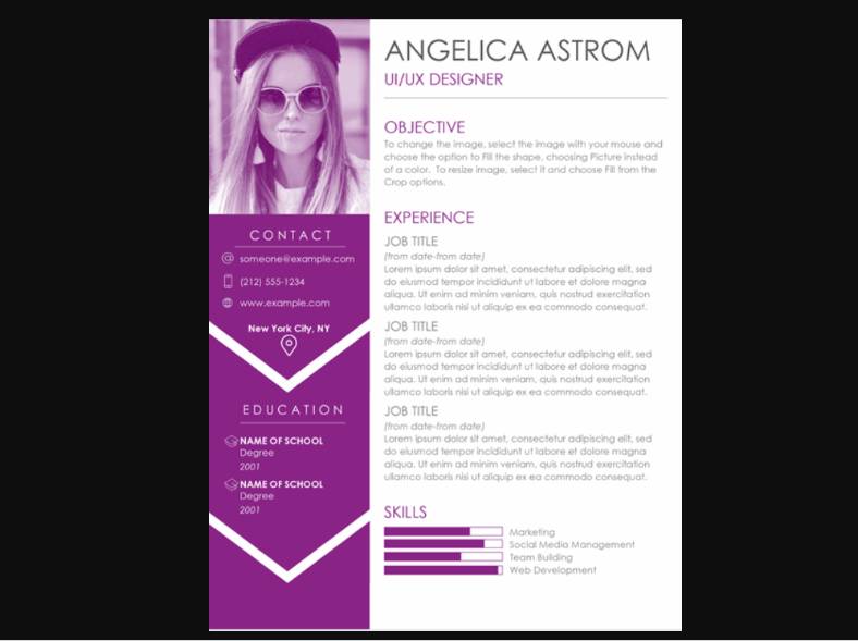 15+ Photo Resume Template Ai PSD Download - Graphic Cloud