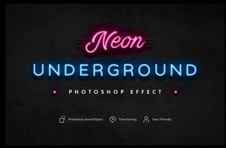 Underground Neon Sign Effect