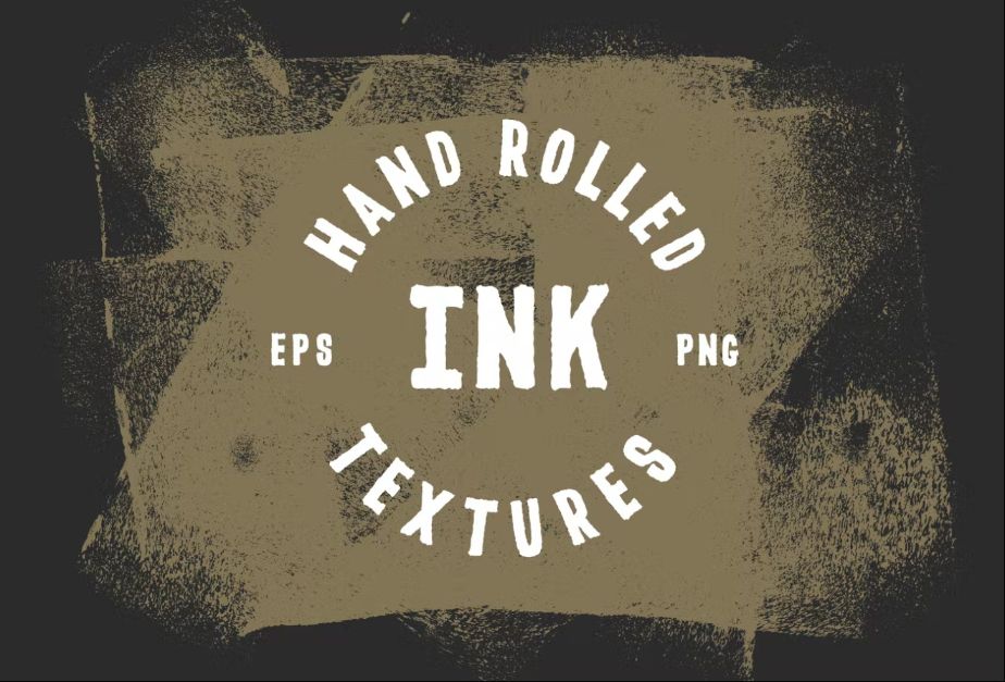 10 Hand Rolled Ink Textures