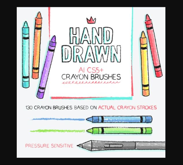 134 Crayon Brushes Set