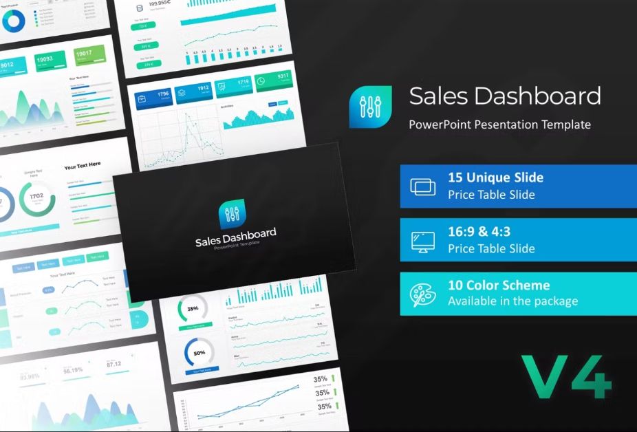 15 Unique Sales Dashboard Slides