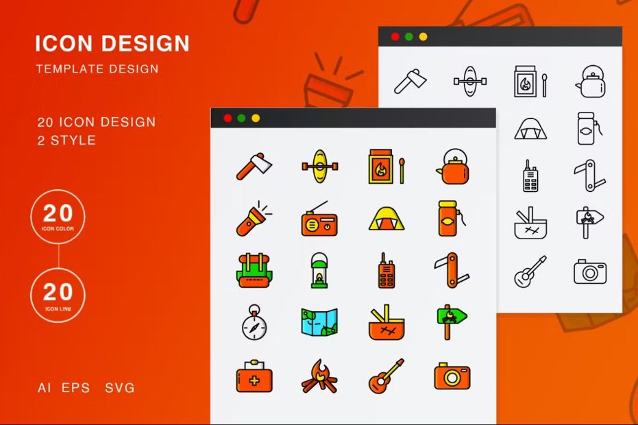 20 Icon Design Set