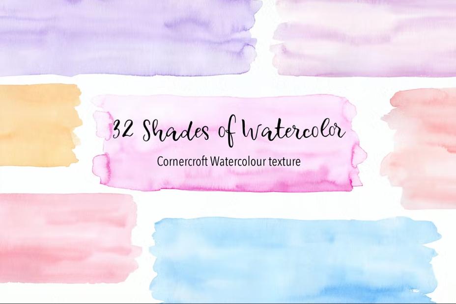 32 watercolor shapes Texture