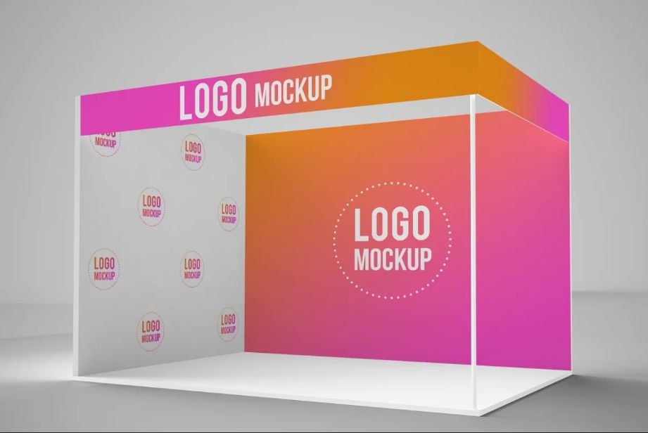 3D Exhibition Booth Mockup PSD
