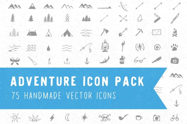 75 Handmade Vector Icons Set
