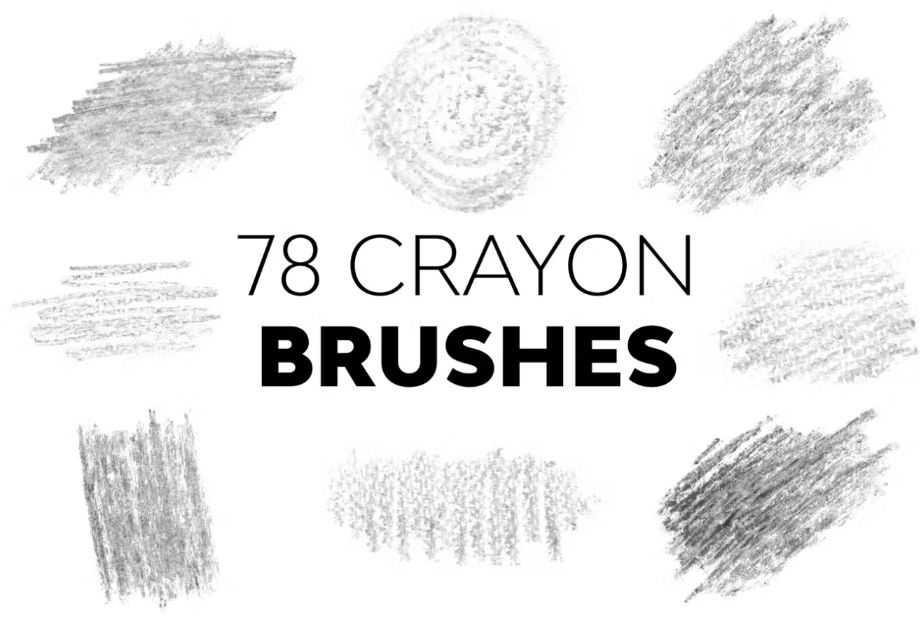 78 Unique Crayon Brushes Set