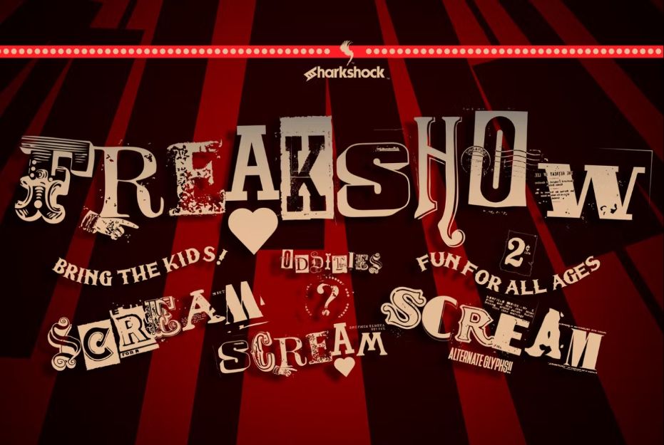Abstract Freak Show Fonts