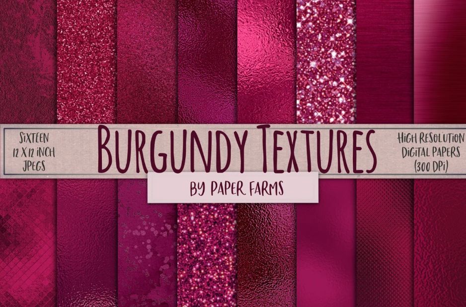 Burgundy and Pink Foil Textures