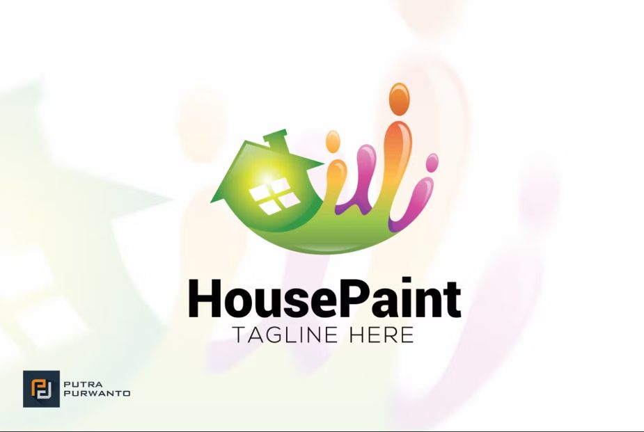 Colorful House Paint Logo