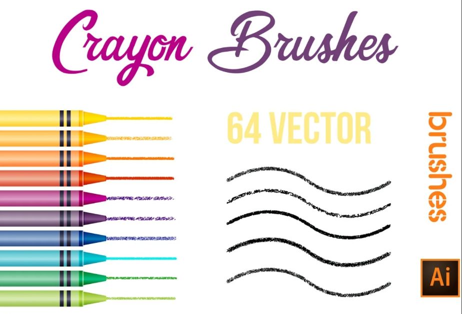 Crayon Brushes for Illustrations