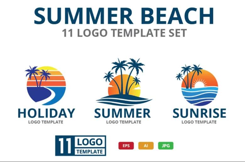 Creative Summer Beach Identity Design
