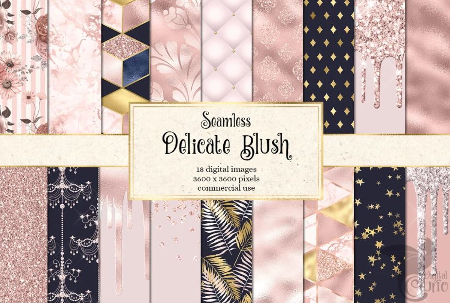 Delicate Blush Textures Pack
